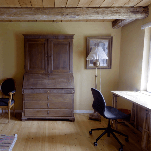 Leif Hasles værelse på Vindbyholtgårds refugium.